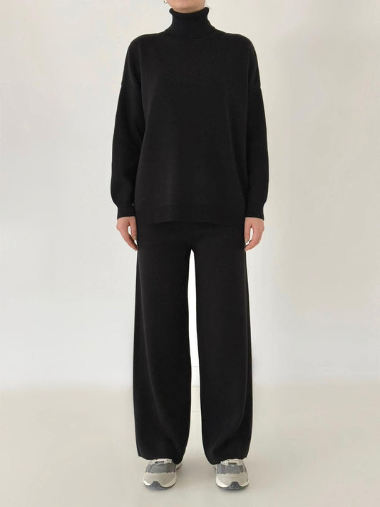 Minimalist Turtleneck Knit Lounge Set