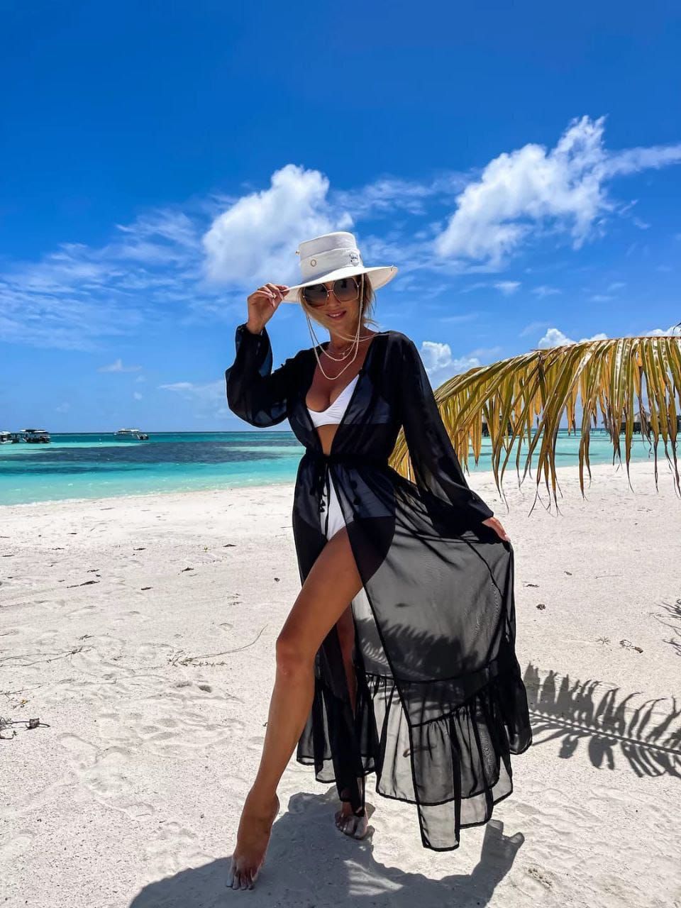 Sheer Flow Maxi Beach Cover-Up