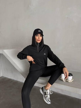 Athleisure Zip-Up Tracksuit Set