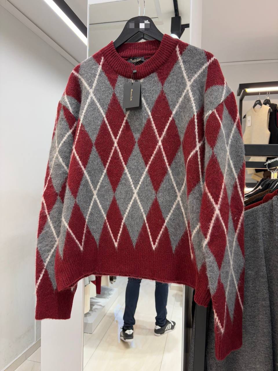 Argyle Knit Pullover Sweater