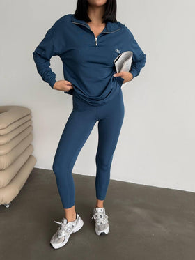 Athleisure Zip-Up Tracksuit Set