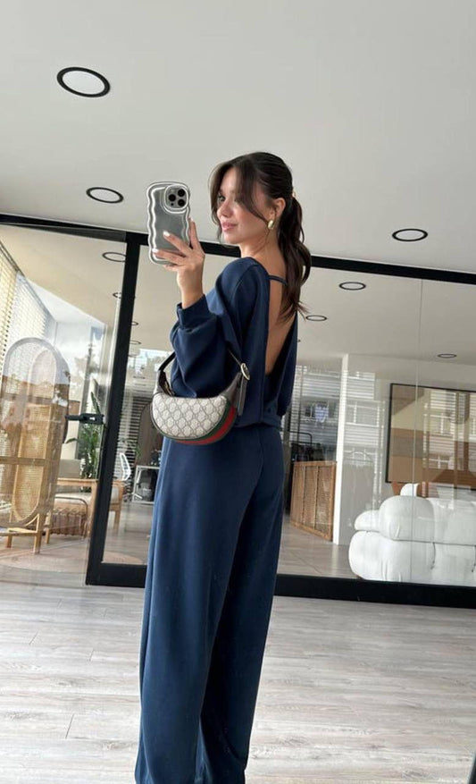 Open-Back Wide-Leg Jumpsuit