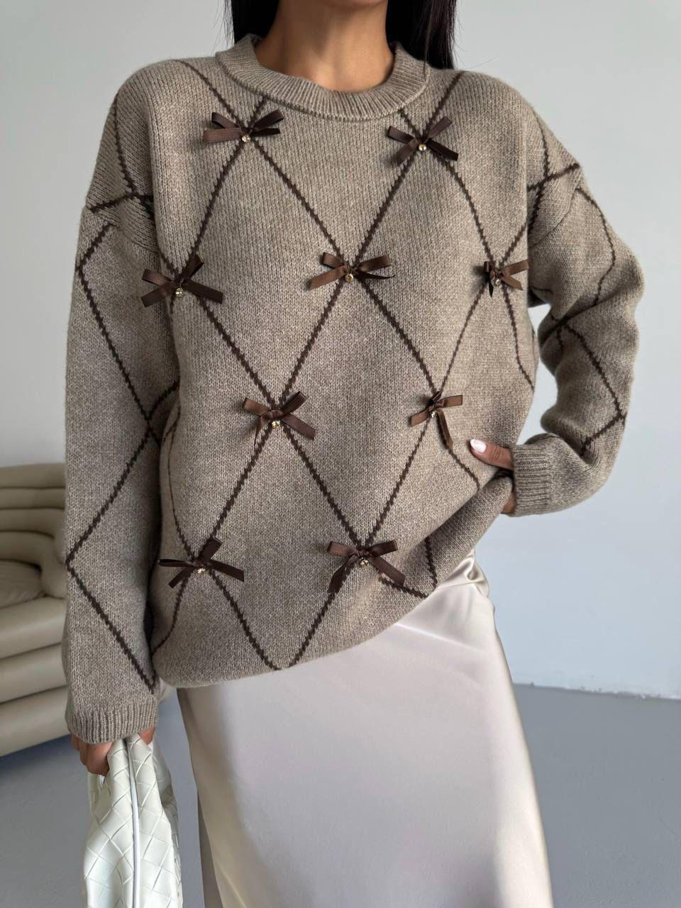 Ribbon Lattice Sweater - Image 2