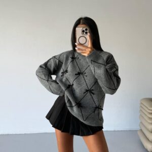 Ribbon Lattice Sweater