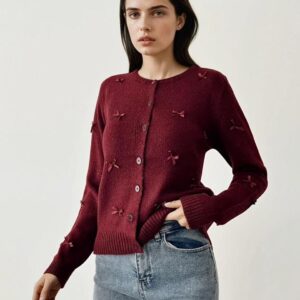 Petite Bow Cardigan