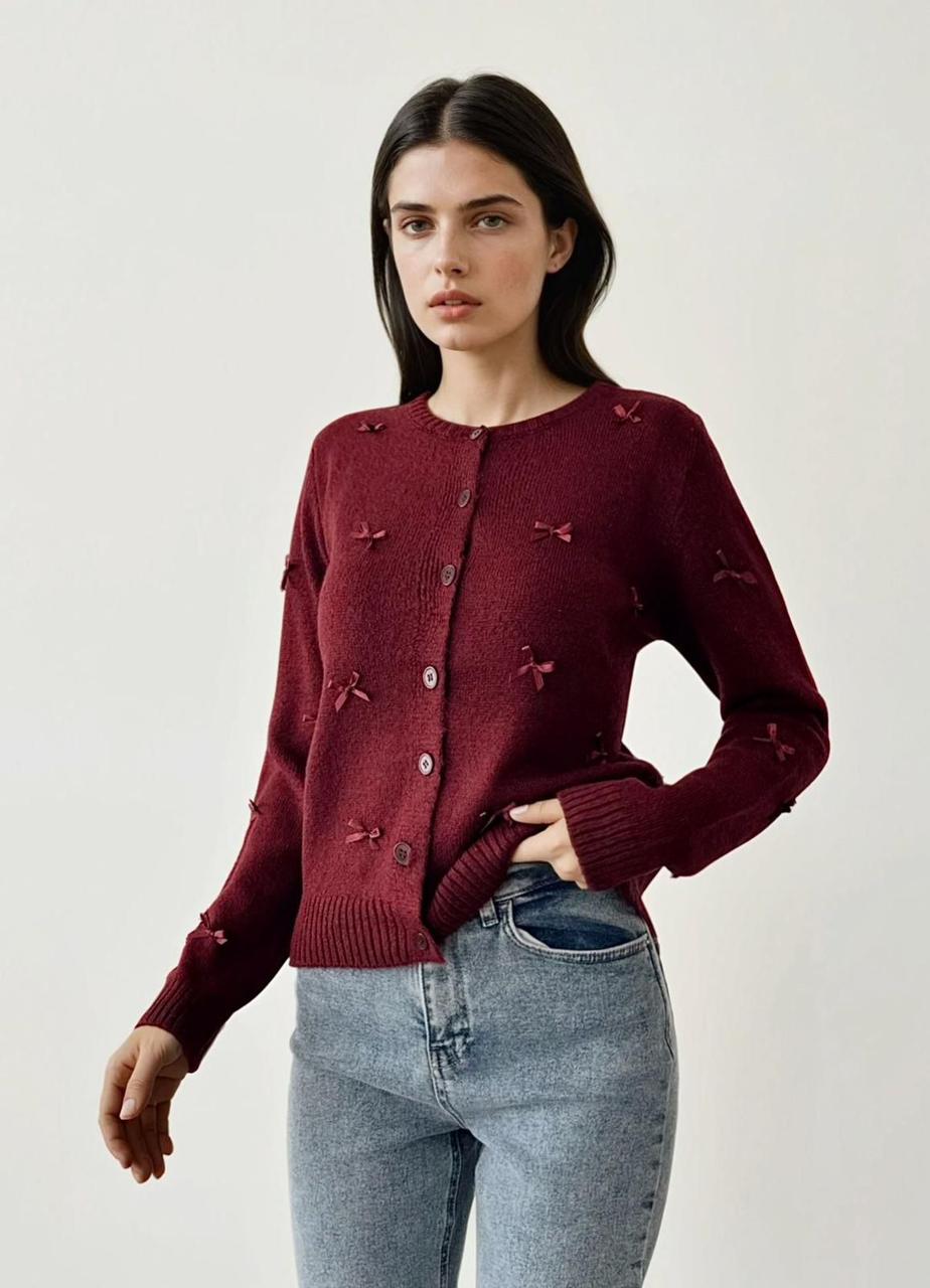 Petite Bow Cardigan