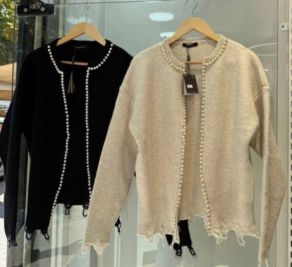 Pearl Trim Cardigan