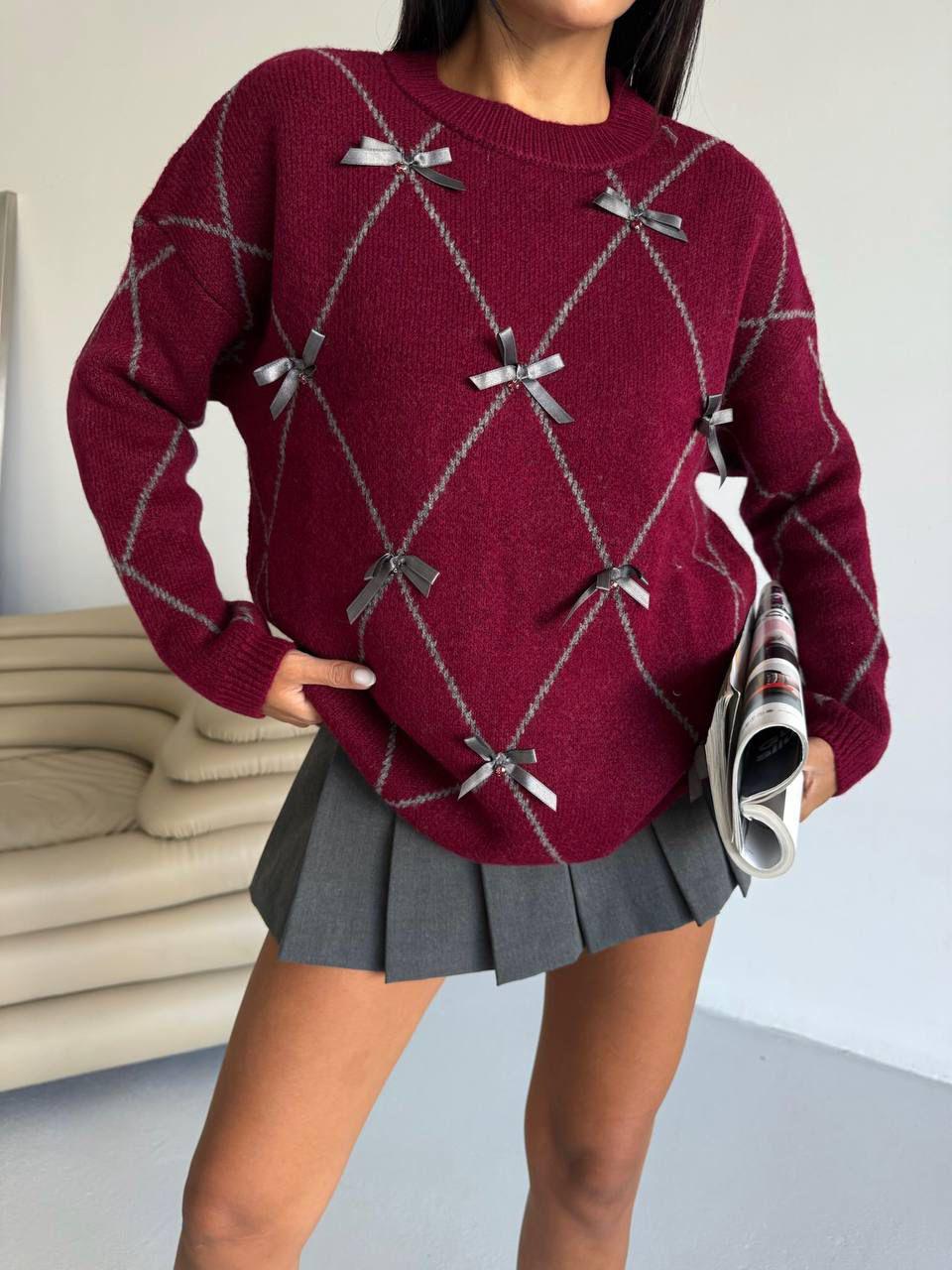 Ribbon Lattice Sweater - Image 3