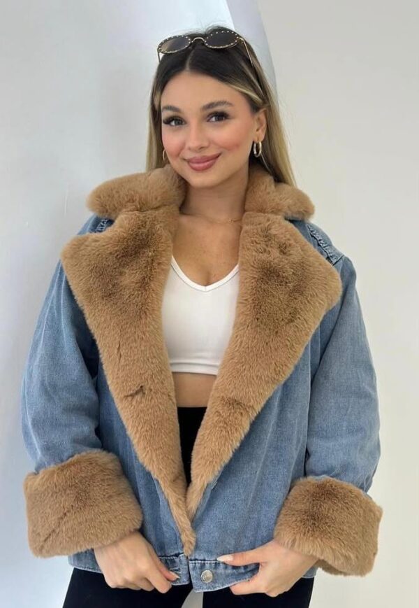 Faux Fur Denim jackets - Image 7