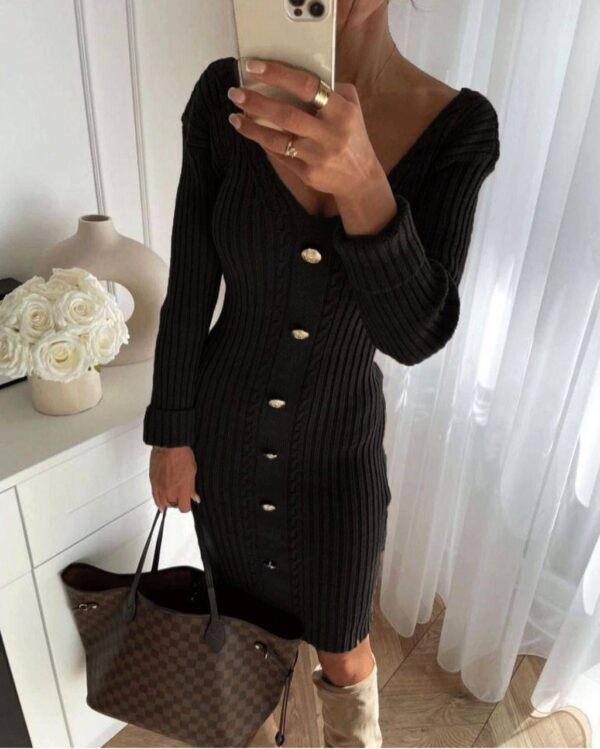 Button  Dress - Image 3