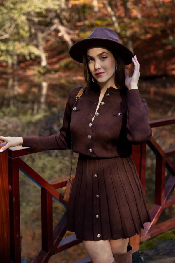 Gold Button Knit Set - Image 2
