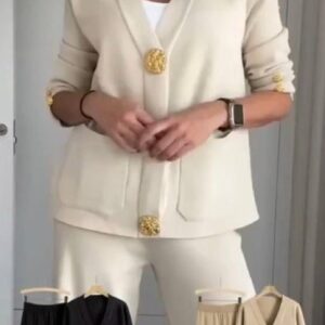 Velvet Crest Knit Set