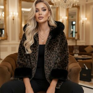 Velvet Leopard Hooded Jacket