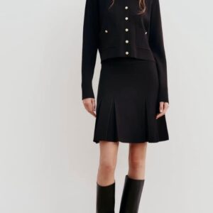 Elegant Button-Detail Knitted Set