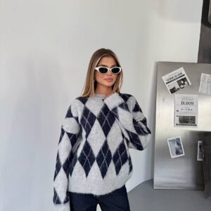 Argyle Knit Sweater
