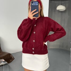 Sparkle Button Knit Cardigan