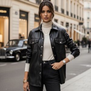 Luxe Faux Leather Jacket
