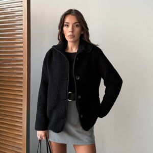 Cozy Teddy Button Jacket