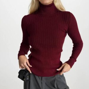 The Sculpt-Fit Ribbed Turtleneck